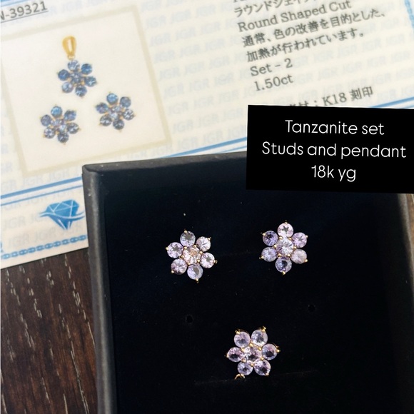 Tanzanite earrings and pendant set 💜 - Picture 1 of 1